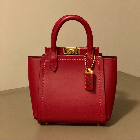 Coach Deep Red Troupe Tote 16 - Picture 8 of 15